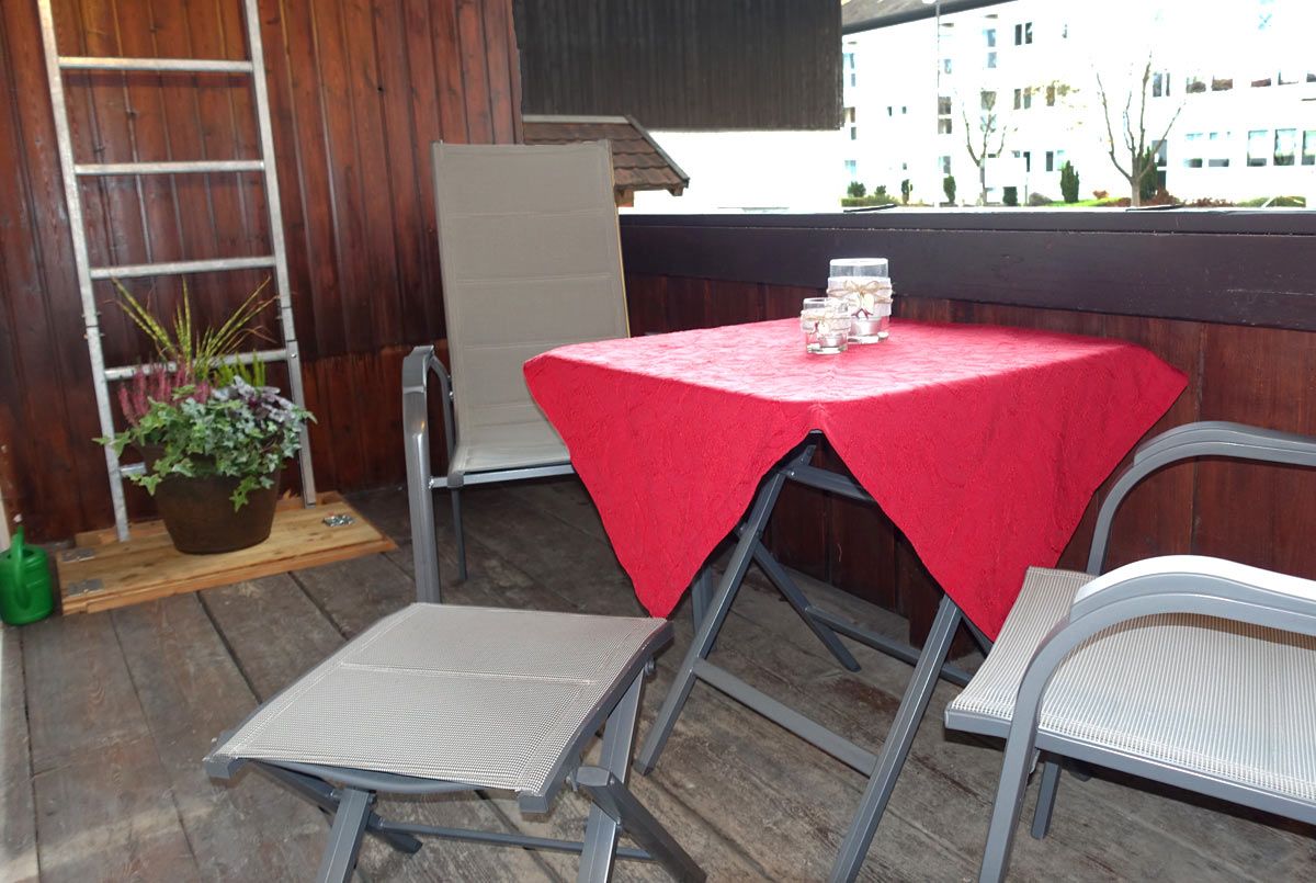 Sitzgelegenheit auf dem Südbalkon