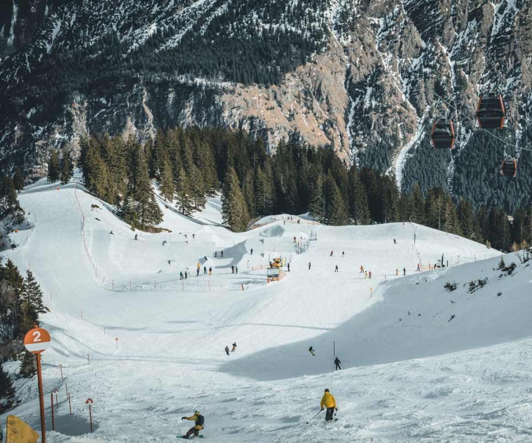 Skigebiet Fellhornbahn Oberstdorf im Allgäu